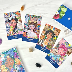 Erdmütter Orakel Deck | Dieses Tier und Göttin Orakel Set enthält 45 Orakelkarten und eine Anleitung