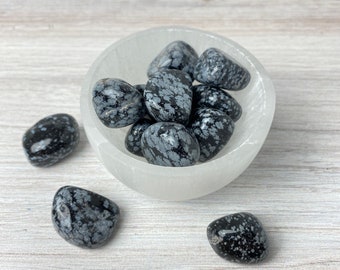 Snowflake Obsidian, Tumbled Stones, Crystals, Crystal Tumble, Pocket Stone, Healing Crystals, Natural Stone, Minerals and Crystals, Obsidian