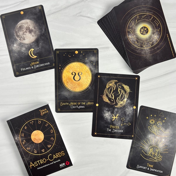 Astro-Cards Oracle Deck | This oracle cards deck has 43 oracle cards and guidebook