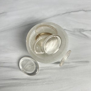 Clear Quartz Worry Stone: Tumbled Healing Crystal, Pocket Fidget