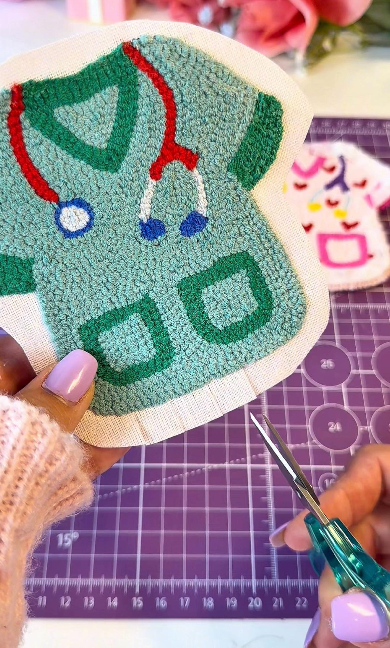 DIY Set of 3 - Punch Needle Mug Rug Coaster Kit – Scrubs - Etsy