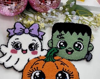Halloween Mug Rug Coaster DIY Kit (Ghost, Pumpkin or Frankenstein)