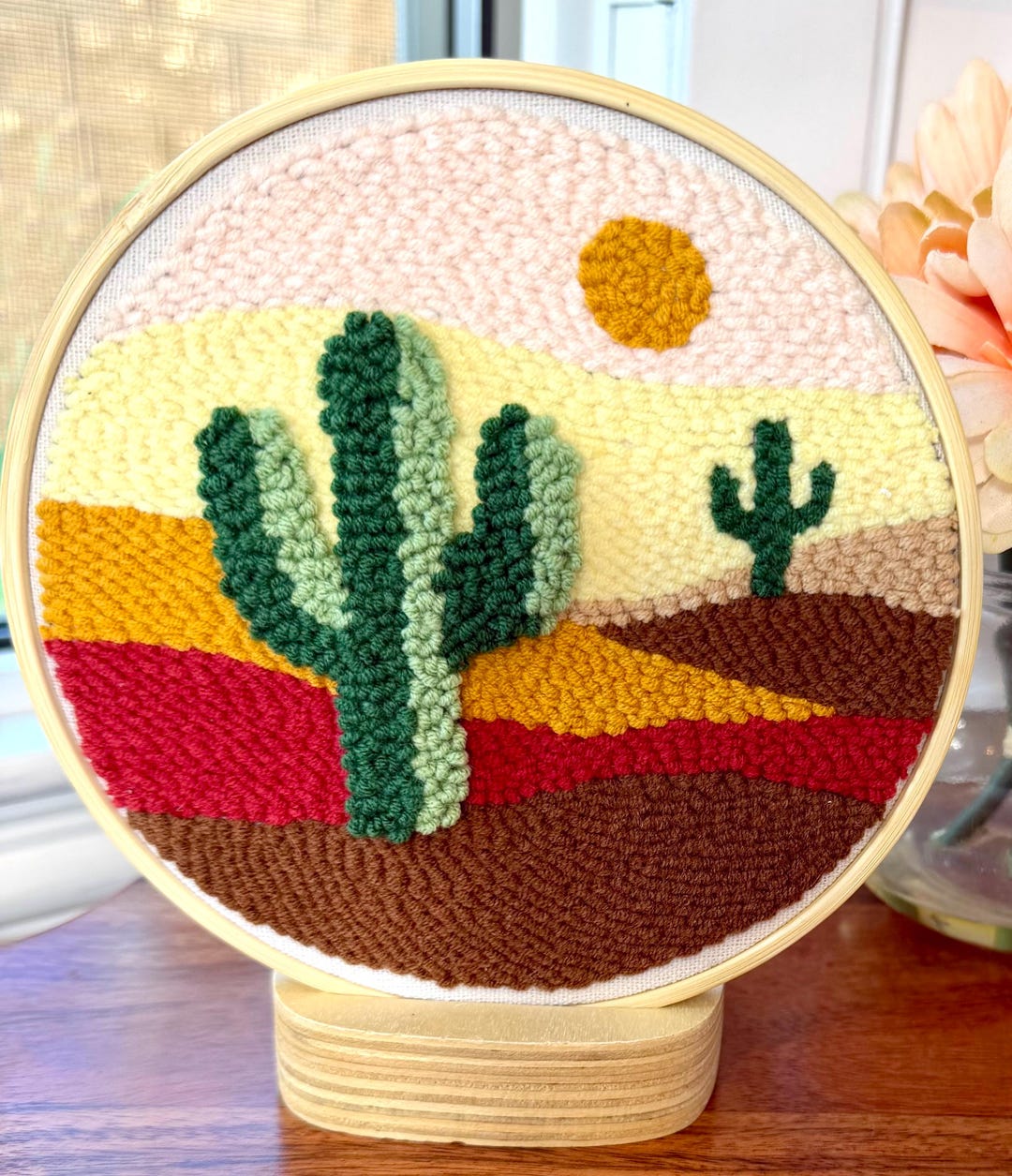 Punch Needle Kit- Beginner Desert Cactus - Etsy