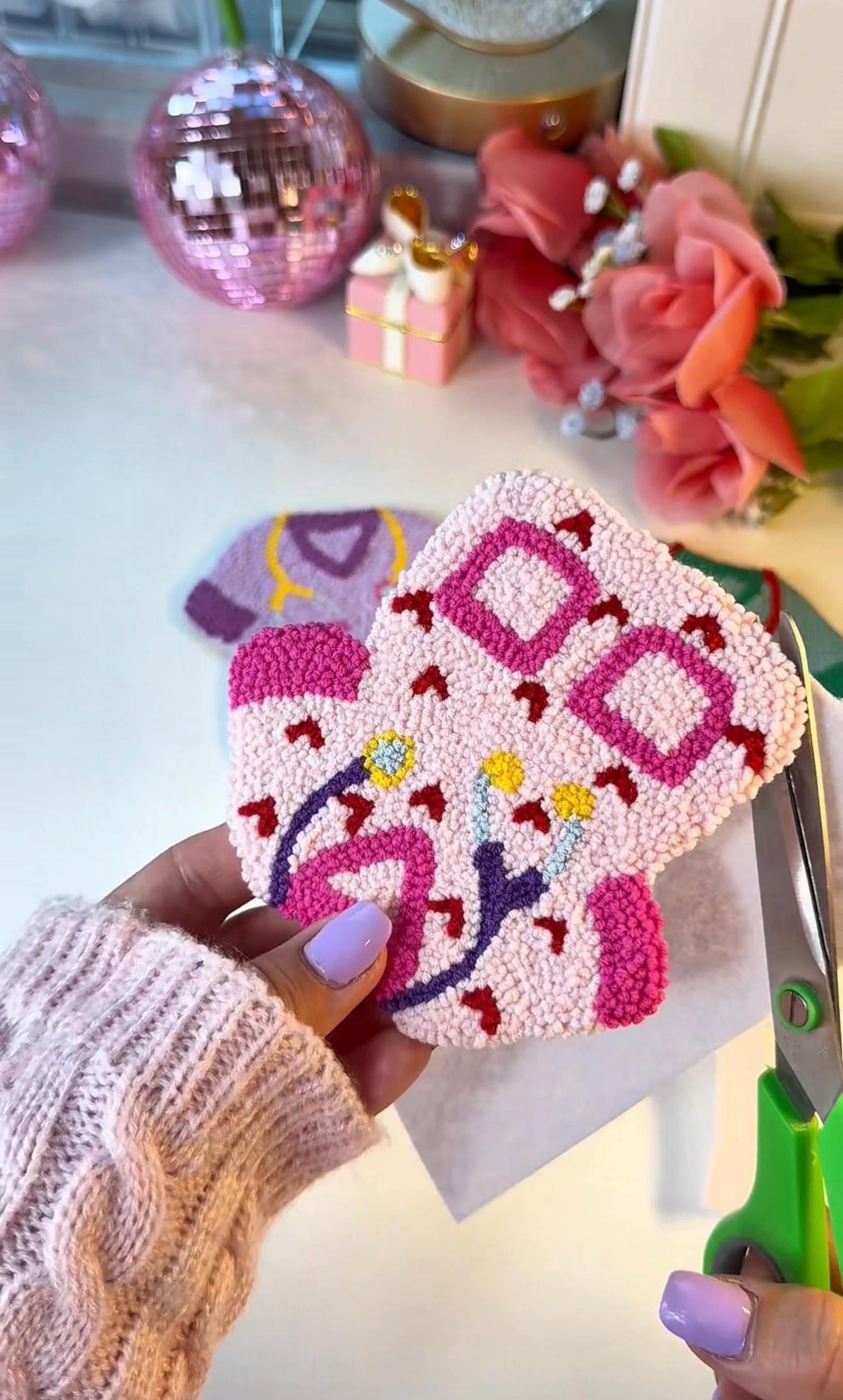 DIY Set of 3 - Punch Needle Mug Rug Coaster Kit – Scrubs - Etsy