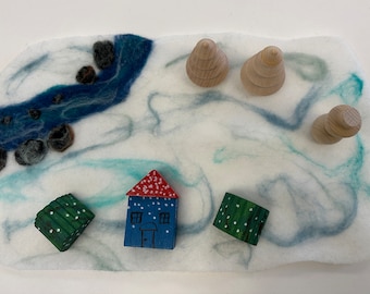 Small World Play - Needle Felted Play Mat