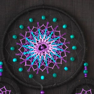 Galaxy Dream Catcher Large Dreamcatcher Nursery Dreamcatcher Blue and Violet Dream Catcher Wall Hanging 1st Birthday Gift image 5