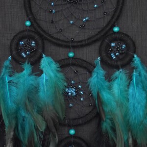 Blue Dream Catcher Turquoise and Black Dreamcatcher Large Dreamcatcher ...