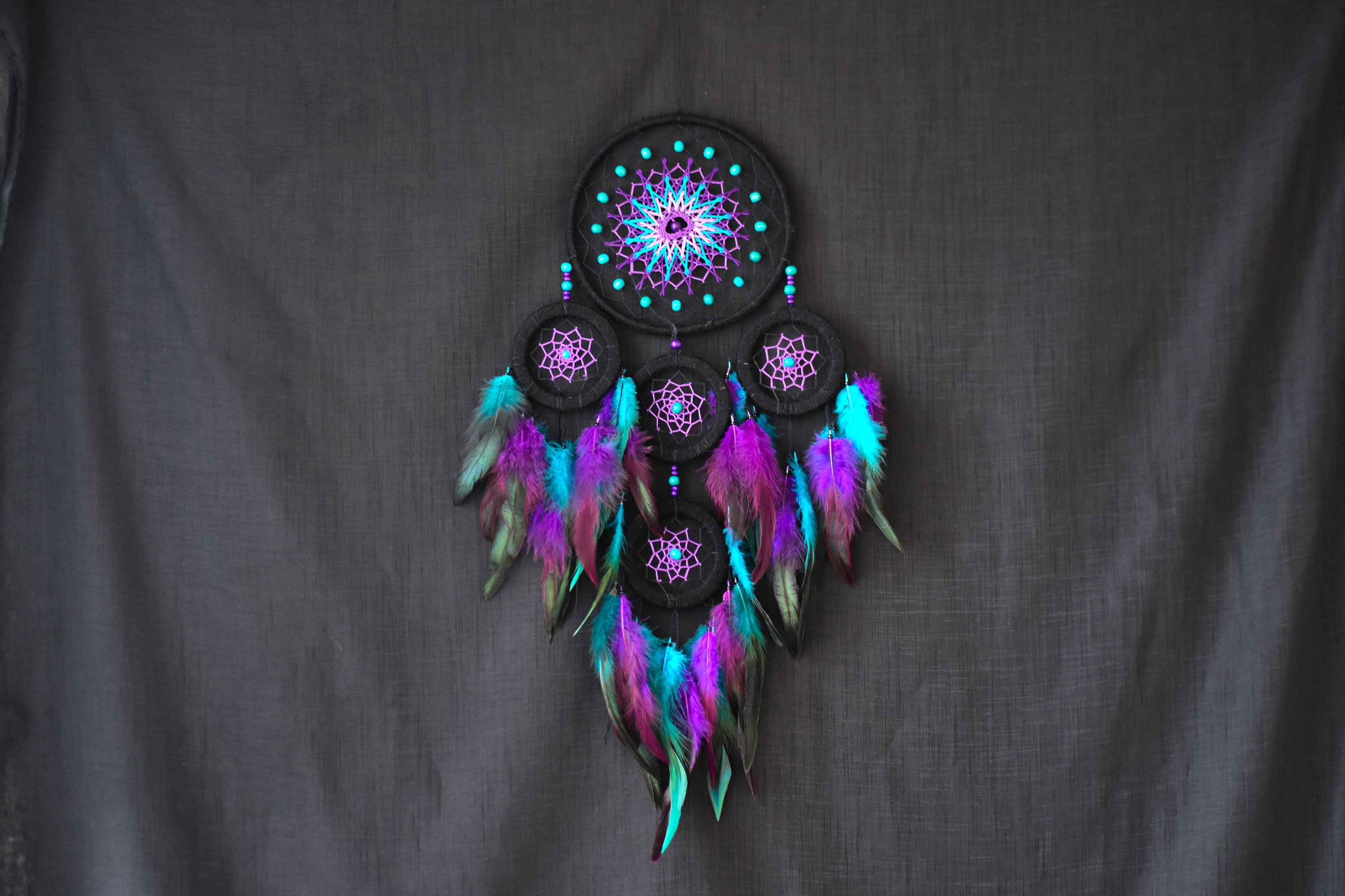 Interstellar Orbit丨Handwoven Dreamcatcher Dreamcatcher-Galaxy Purple