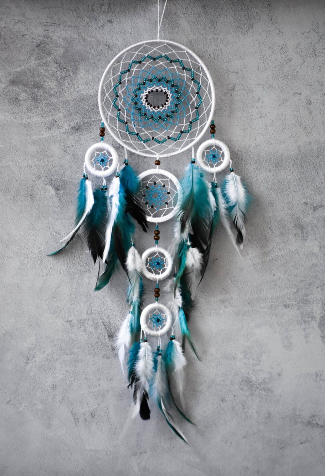 Turquoise Dream Catcher Light Blue Christmas Gift Large Dreamcatcher ...