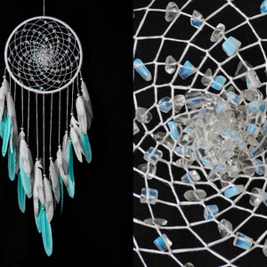 Turquoise Dream Catcher Light Blue Christmas Gift Large Turquoise Dream Catcher Light Blue Christmas Gift Large