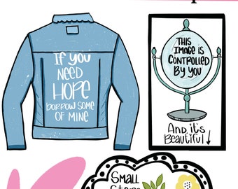 Recovery Stickers, Journal/Planner Stickers, Journal Prompts-Hope