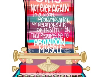 Print/ Digital Art Print/ Printable/ Glennon Doyle/ Untamed-I Will Not Stay