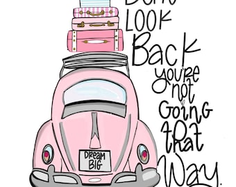 Inspirational Car & Suitcases Waterproof Sticker