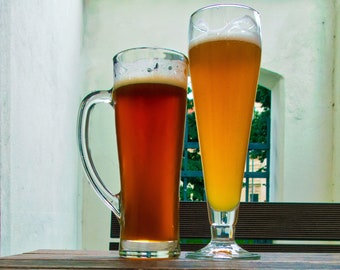 Bernstein und Lager-Biere aus der Strahov Klosterbrauerei in Prag