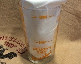 Mulkeys Salt measuring glass