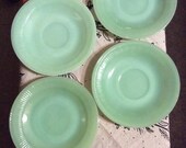 Fire King Jade-ite saucers - 4