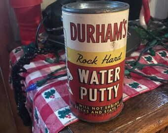 Vintage Putty Can Feder/'s Black Seal Free Shipping