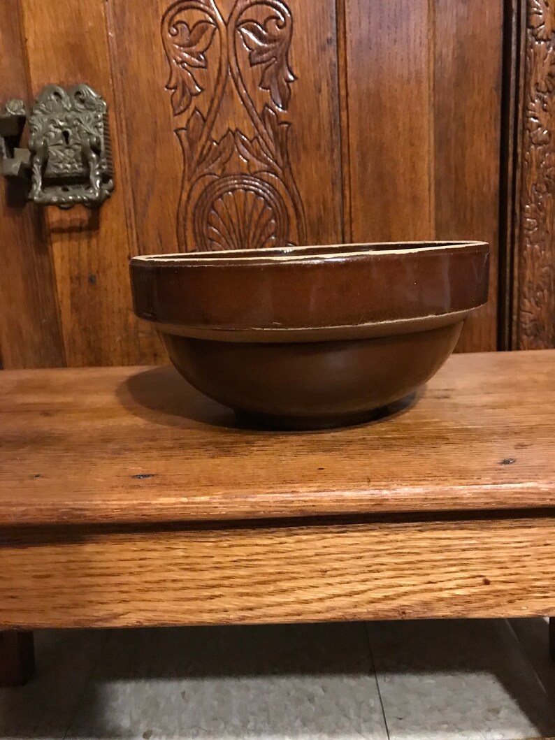 Antique Stoneware Crock Bowl Etsy