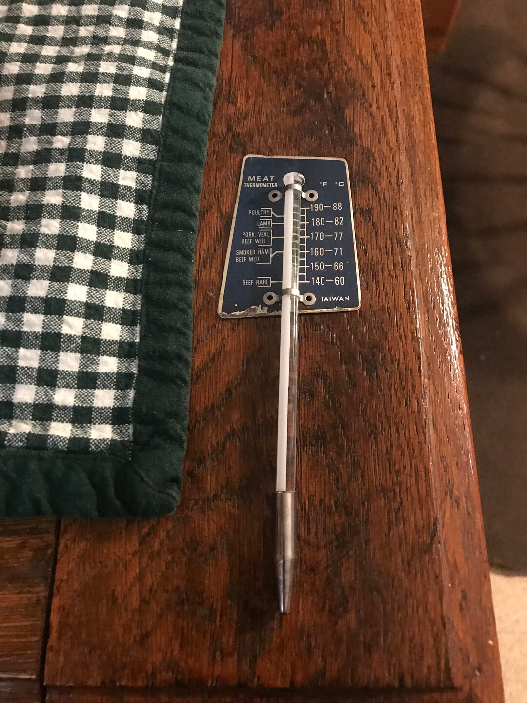 Vintage Blue Meat Thermometer Etsy