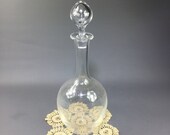 Vintage Signed Baccarat Crystal Glass Decanter Bottle France