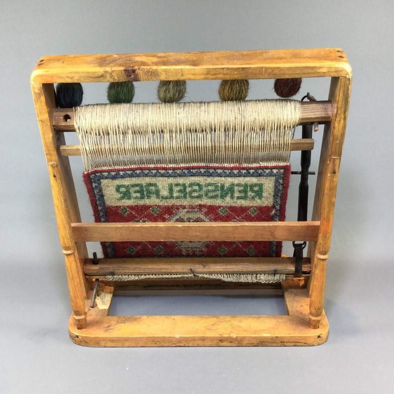 Antique Miniature Carpet Loom Salesmen Sample Rensselaer Etsy