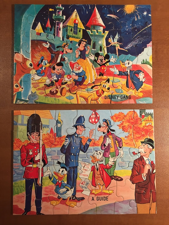 Bantam Pocket Picture Puzzle, Mickey Mouse, Disney Gang, A Guide To England
