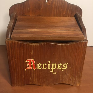Wood Recipe Box