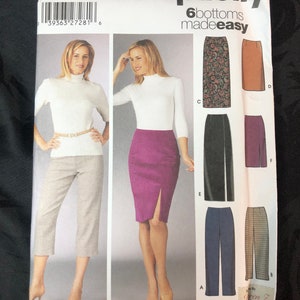Simplicity 5259 Sewing Pattern Misses Slim Pants And Skirt Size 16-22