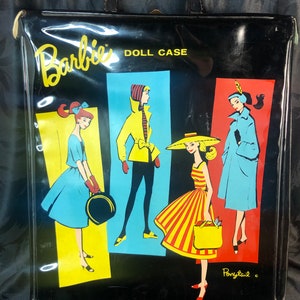 Black Vinyl Ponytail Barbie Doll Case