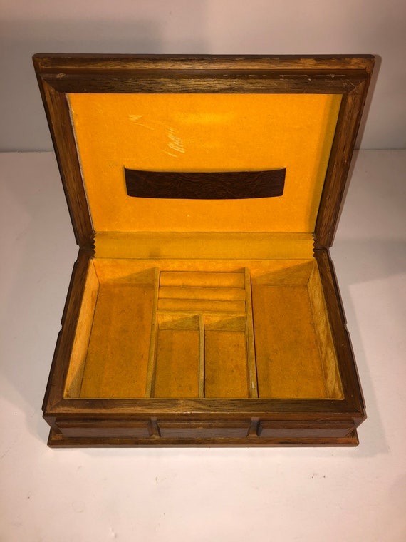 Mens Decorative Wood Jewelry Box