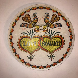 Pennsylvania Dutch Hex Sign, Folk Art, Distelfink, Love and Romance