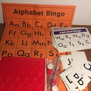 Bingo del alfabeto vintage