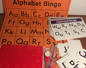 Bingo con alfabeto vintage