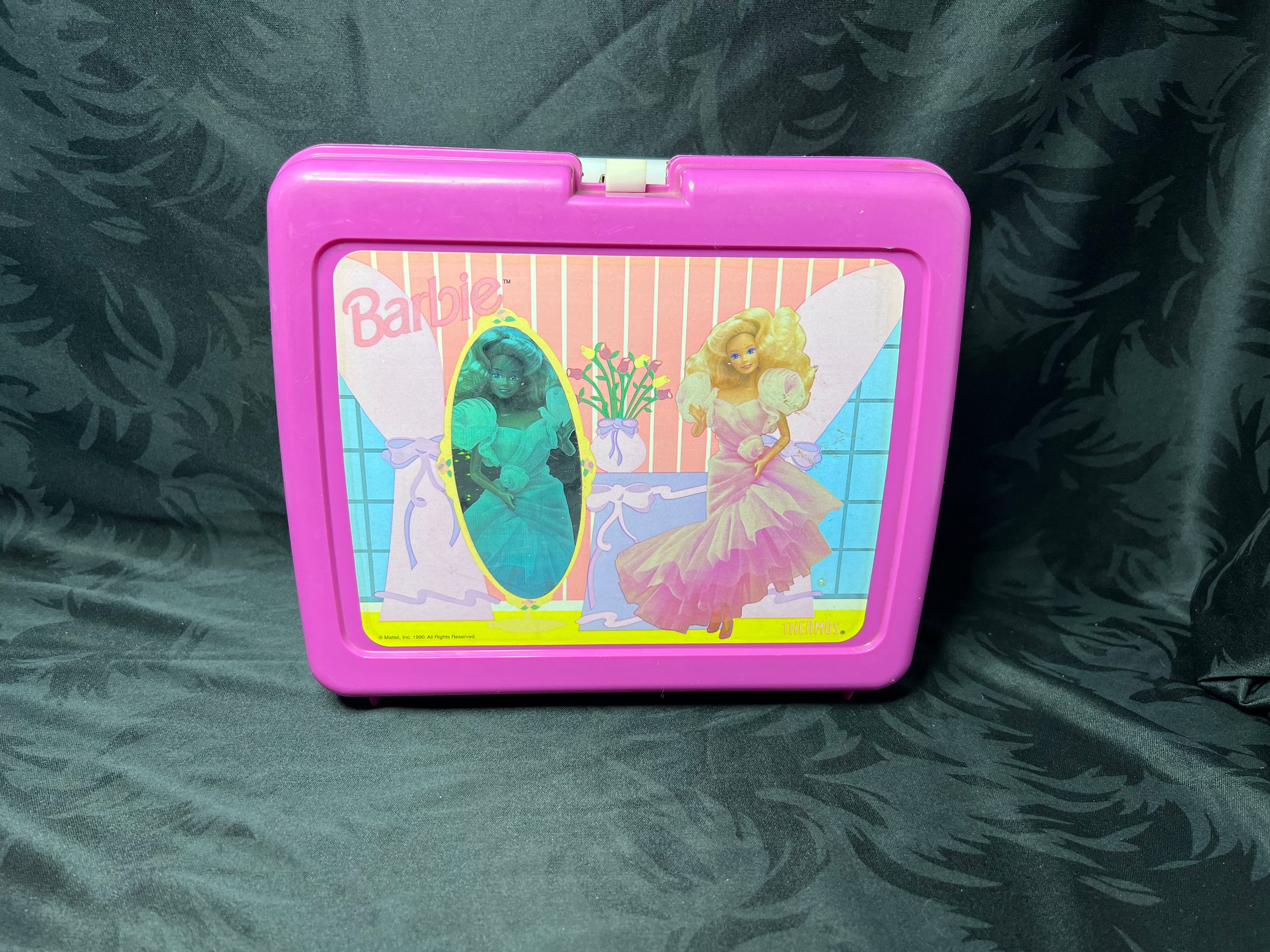 Barbie Lunch Box Barbie Fun for Girls vintage 2002 Y2K Plastic Lunch Box  Kid School Set Barbie Doll Floral 90's Storage Box Ellathesella -   Norway