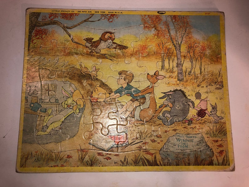 Walt Disneys Winnie the Pooh Frame Tray Puzzle Etsy