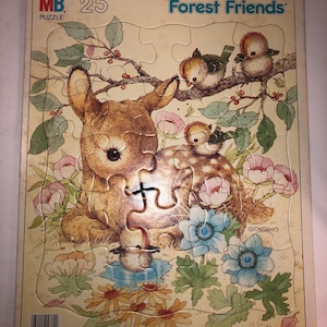 Vintage Forest Friends Frame Tray Puzzle