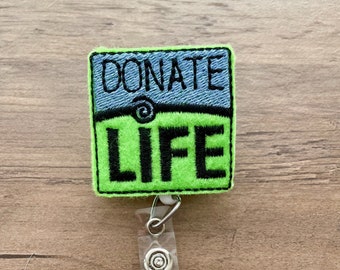 Organ Donor Feltie Badge Reel