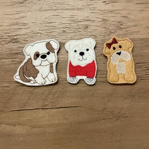Bulldog Feltie Badge Reel - baby bulldog - UGA badge reel - football bulldog - bow bulldog
