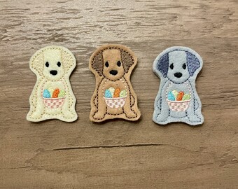 Easter Dog Feltie Badge Reels | Lab | Golden Retriever | Weimaraner | Silver Lab |