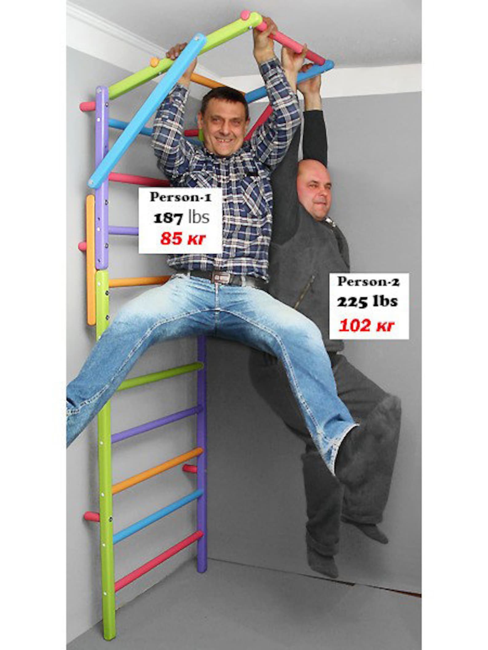 Wooden swedish ladder with horizontal pull up bars slide and Etsy