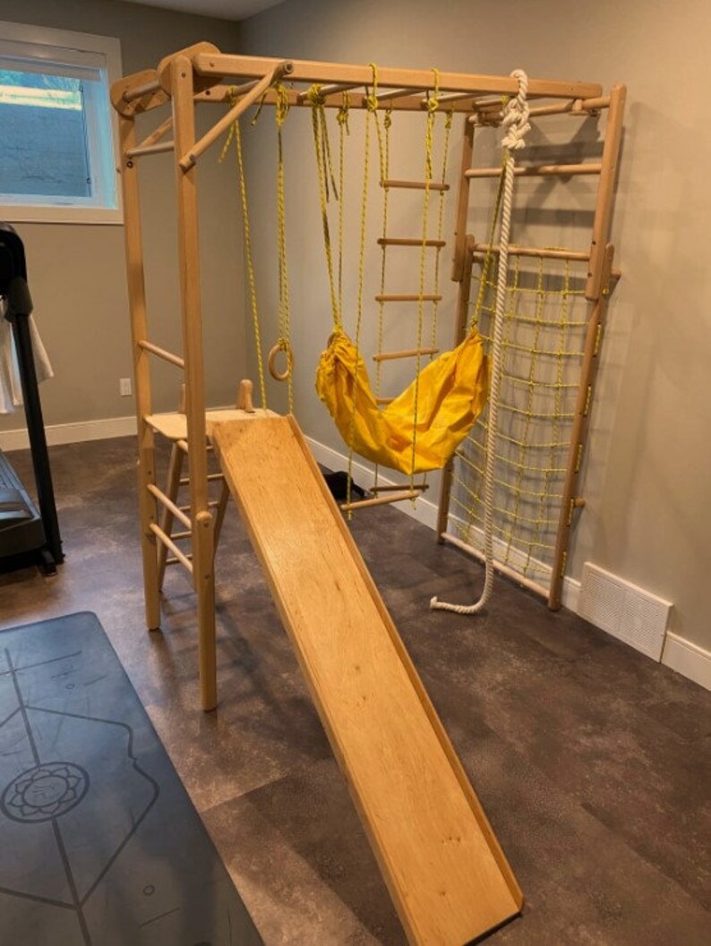 Wooden Indoor Foldable Climbing Playset Playground for Kids Etsy