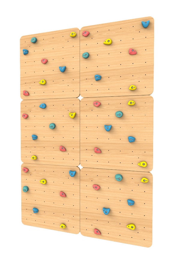 wooden climbing wall