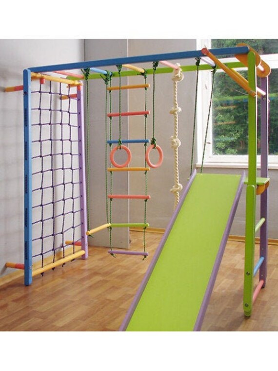 Wooden Monkey Bar Climbing Net Indoor/outdoor Foldable Etsy UK