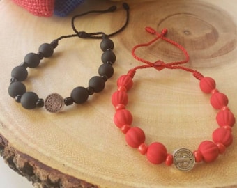 San benito blesses bracelet, Gift for father day, protection bracelets, Catholic Gift, Gift for her, wood bracelets, COL,Colombian jewelry