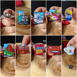 Colombian coffee pin, chiva, sombrero pines, collection, artesanias, regalo, gift for women, gift for men