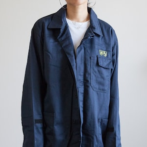 vintage navy European chore jacket / workwear/ fits like xl-xxl