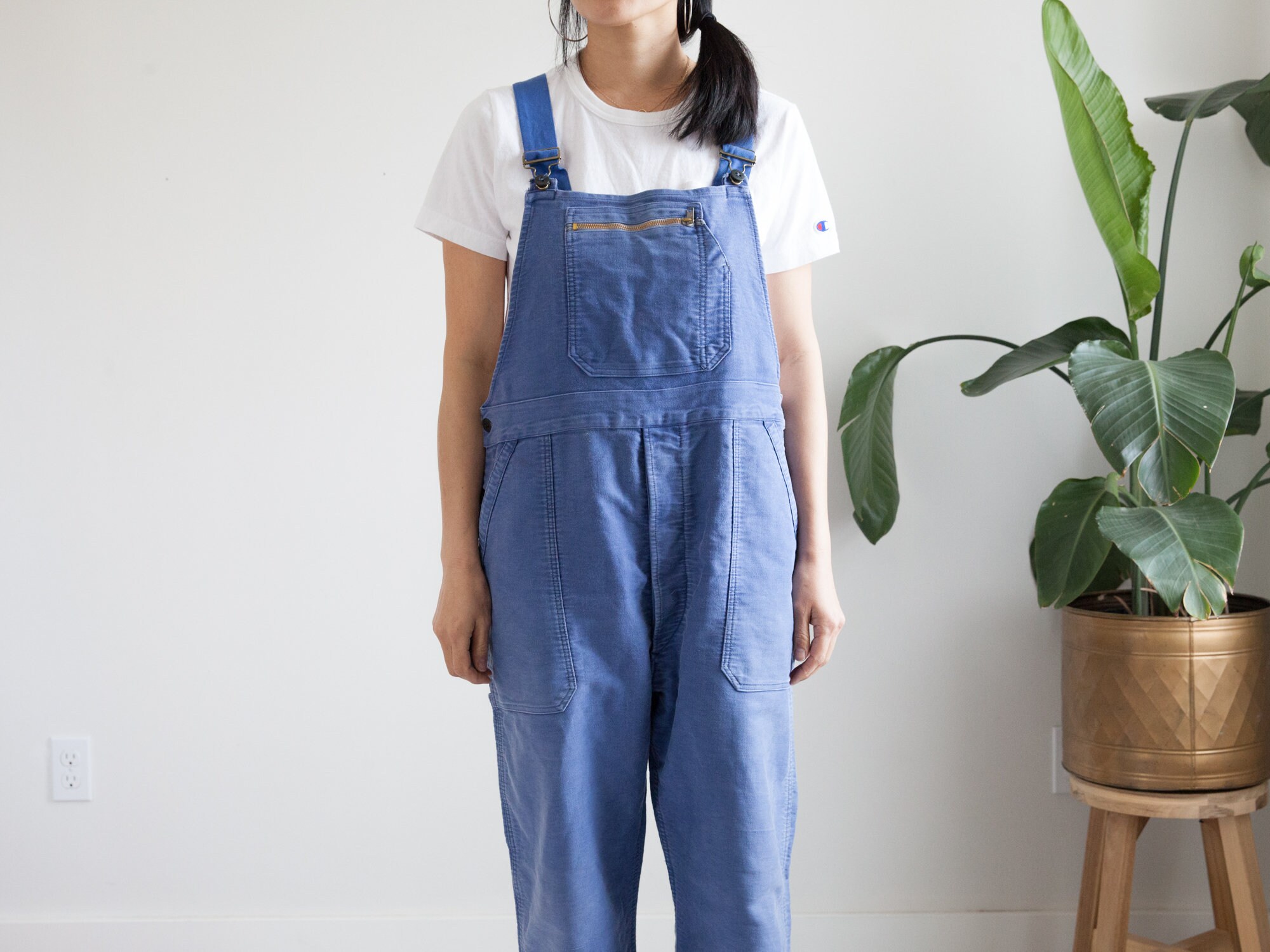 1950's 60s Moleskin French Blue Overalls Dungerees / - Etsy