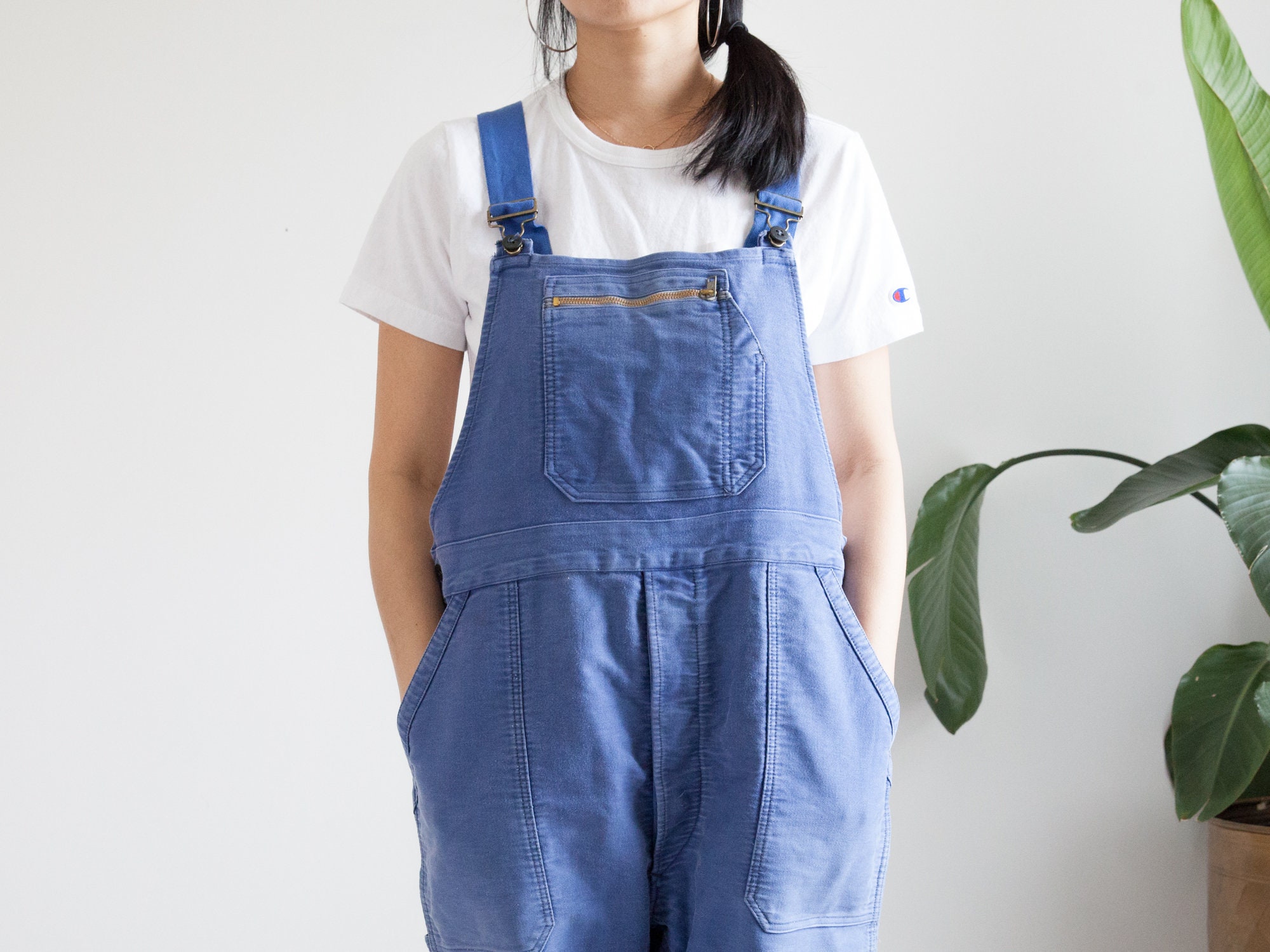 1950's 60s Moleskin French Blue Overalls Dungerees / - Etsy