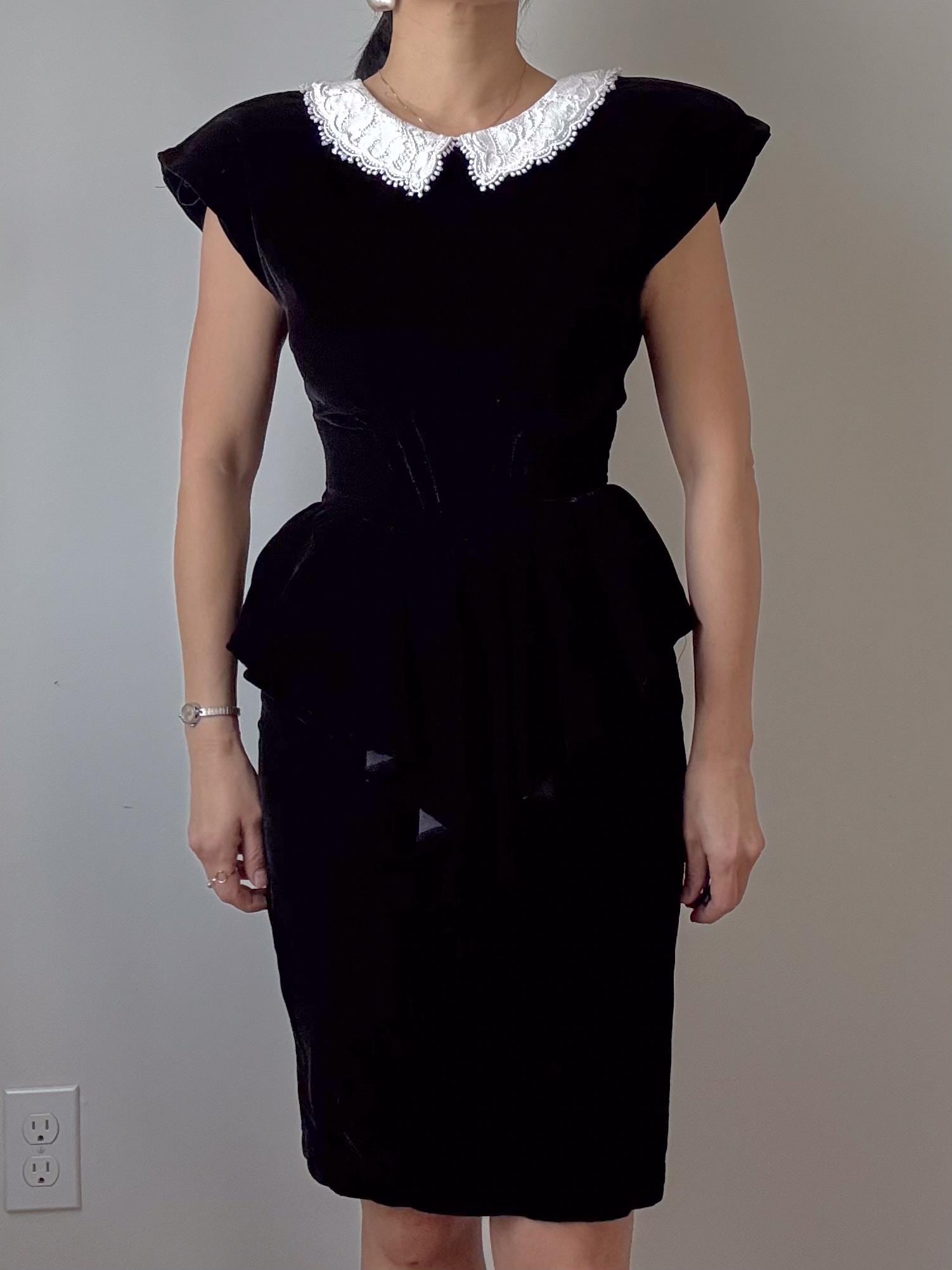 Black Velvet Dress Petite - Etsy