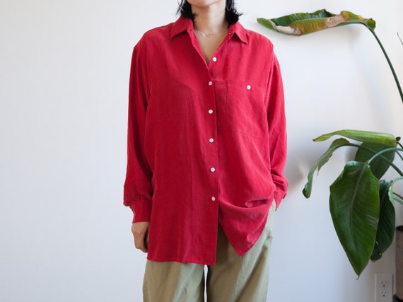 dkny silk blouse